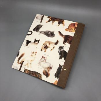 Ordner Ringbuch A5 braun Katzen Rückseite